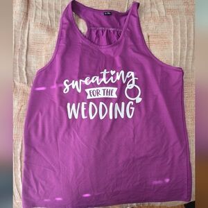 Purple Wedding Workout Tank Top